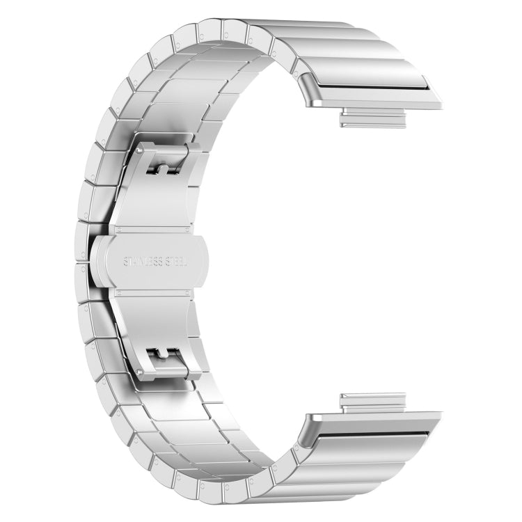 For Huawei Watch Fit 2 One-bead Metal Stainless Steel Watch Band(Silver) - Watch Bands by PMC TechLife | Online Shopping South Africa | PMC TechLife | Buy Now Pay Later Mobicred