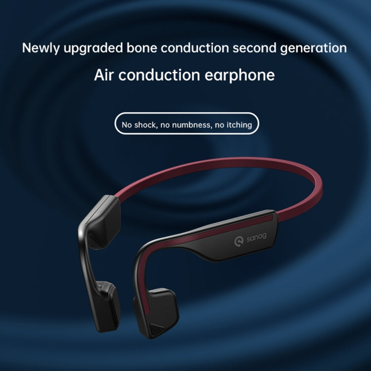 Sanag A11S Bone Conduction Second-generation Air Conduction Headphones(Black Grey) - Sport Earphone by Sanag | Online Shopping South Africa | PMC Jewellery