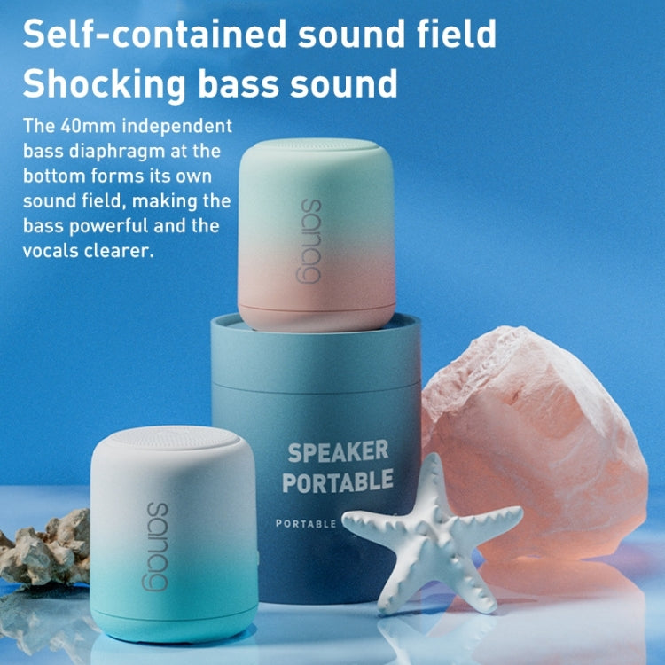 Sanag X6S Outdoor Portable Mini Gradient Bluetooth Speaker(Green Pink) - Mini Speaker by Sanag | Online Shopping South Africa | PMC TechLife | Buy Now Pay Later Mobicred