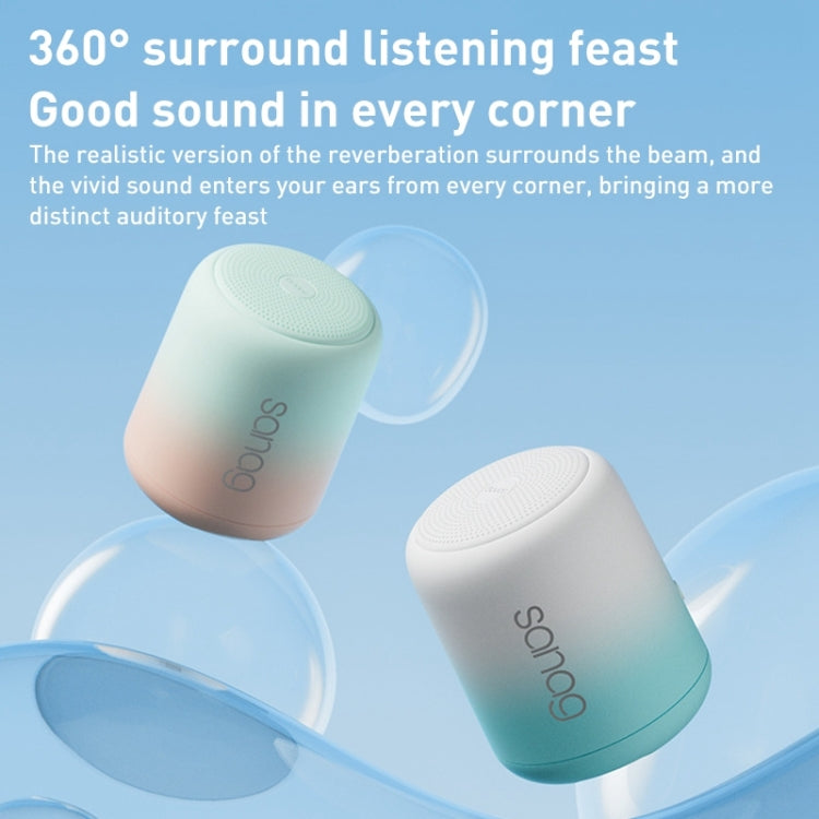 Sanag X6S Outdoor Portable Mini Gradient Bluetooth Speaker(Green Pink) - Mini Speaker by Sanag | Online Shopping South Africa | PMC TechLife | Buy Now Pay Later Mobicred