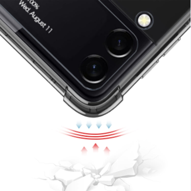 For Samsung Galaxy Z Flip4 GKK Airbag Protective Phone Case with Ring(Transparent) - Galaxy Z Flip4 5G Cases by GKK | Online Shopping South Africa | PMC TechLife | Buy Now Pay Later Mobicred
