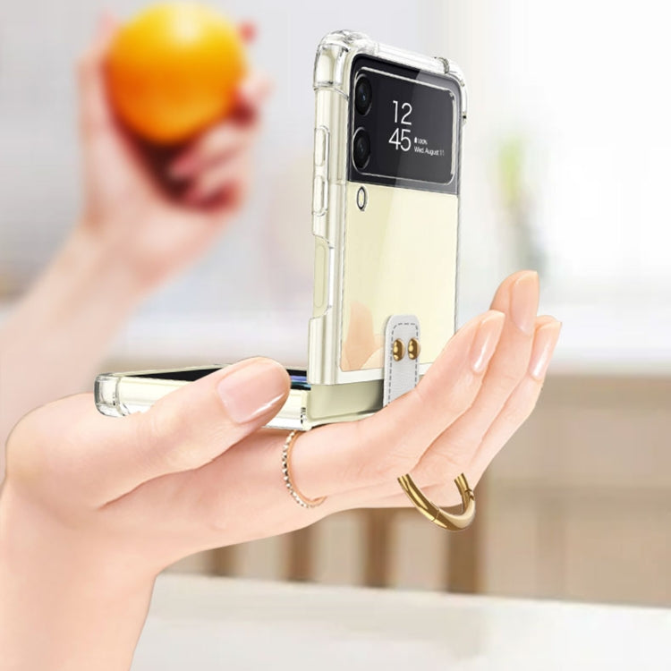 For Samsung Galaxy Z Flip4 GKK Airbag Protective Phone Case with Ring & Pen(Purple) - Galaxy Z Flip4 5G Cases by GKK | Online Shopping South Africa | PMC TechLife