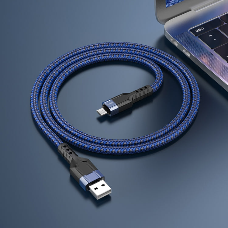 hoco U110 2.4A USB to Micro USB Charging Data Cable，Length：1.2m(Blue) - Micro USB Cable by hoco | Online Shopping South Africa | PMC Jewellery