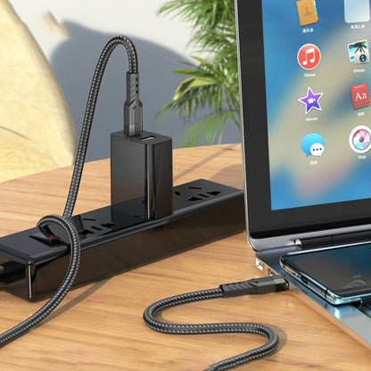 hoco U110 60W USB-C / Type-C to USB-C / Type-C Charging Data Cable，Length：1.2m(Black) - USB-C & Type-C Cable by hoco | Online Shopping South Africa | PMC Jewellery