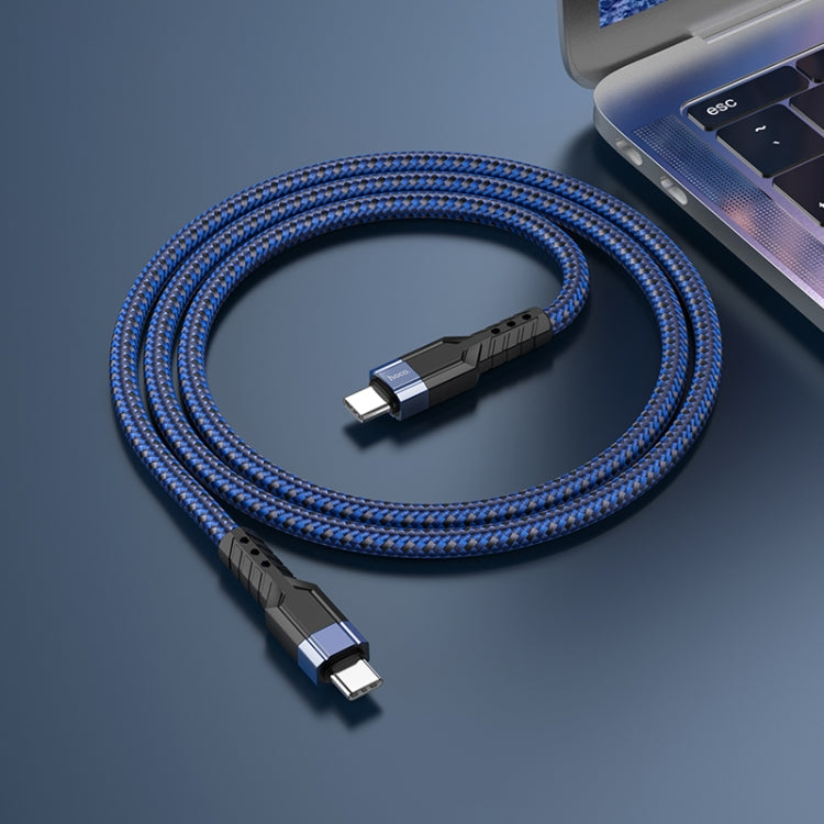 hoco U110 60W USB-C / Type-C to USB-C / Type-C Charging Data Cable，Length：1.2m(Blue) - USB-C & Type-C Cable by hoco | Online Shopping South Africa | PMC Jewellery