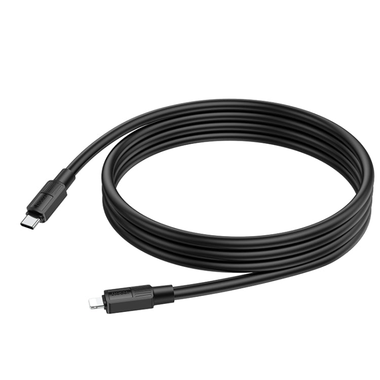 hoco X84 20W USB-C / Type-C to 8 Pin Solid PD Charging Data Cable，Length：1m(Black) - Normal Style Cable by hoco | Online Shopping South Africa | PMC Jewellery