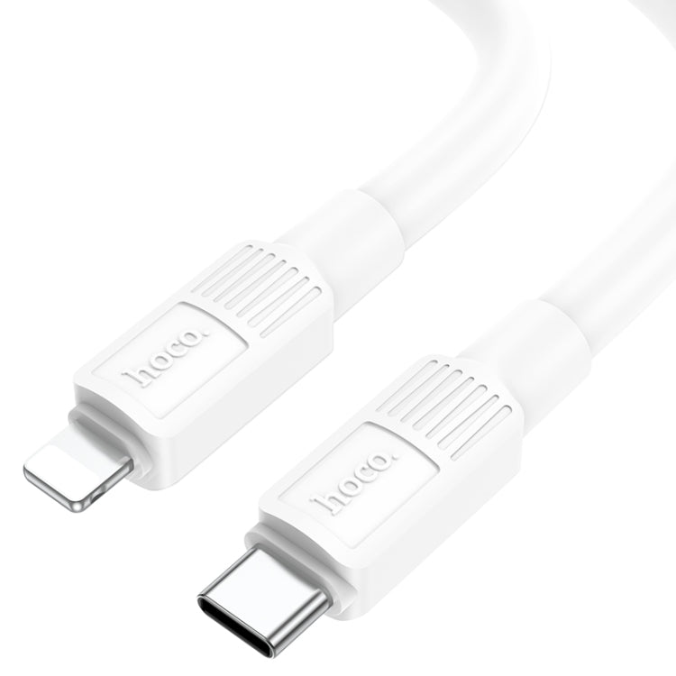 hoco X84 20W USB-C / Type-C to 8 Pin Solid PD Charging Data Cable���Length���1m(White) - Normal Style Cable by hoco | Online Shopping South Africa | PMC TechLife | Buy Now Pay Later Mobicred