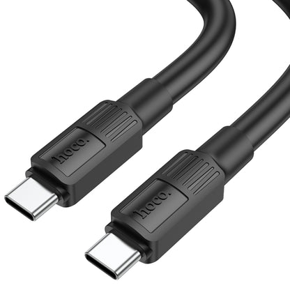 hoco X84 60W USB-C / Type-C to USB-C / Type-C Solid Charging Data Cable，Length：1m(Black) - USB-C & Type-C Cable by hoco | Online Shopping South Africa | PMC Jewellery