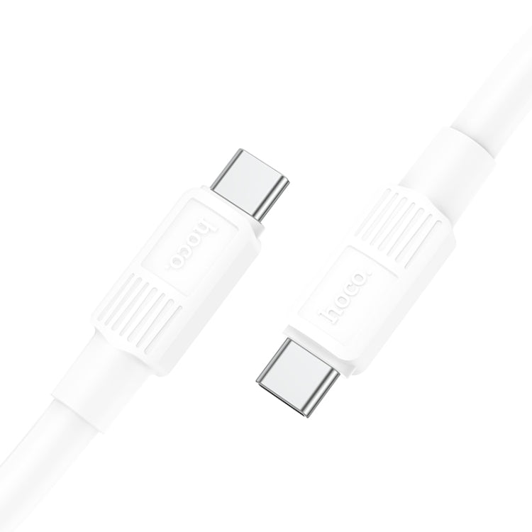 hoco X84 60W USB-C / Type-C to USB-C / Type-C Solid Charging Data Cable，Length：1m(White) - USB-C & Type-C Cable by hoco | Online Shopping South Africa | PMC Jewellery