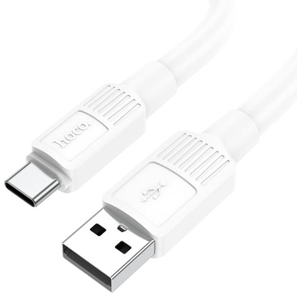 hoco X84 3A USB to USB-C / Type-C Solid Charging Data Cable，Length：1m(White) - USB-C & Type-C Cable by hoco | Online Shopping South Africa | PMC Jewellery