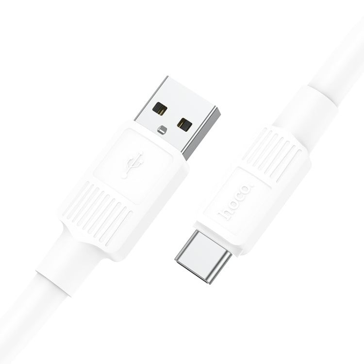 hoco X84 3A USB to USB-C / Type-C Solid Charging Data Cable，Length：1m(White) - USB-C & Type-C Cable by hoco | Online Shopping South Africa | PMC Jewellery