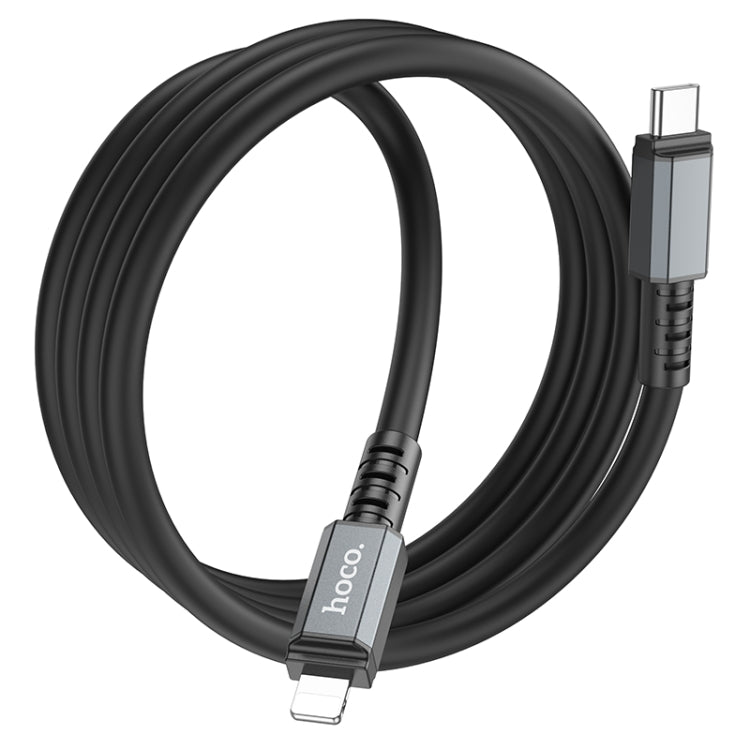 hoco X85 20W USB-C / Type-C to 8 Pin Strength PD Charging Data Cable，Length：1m(Black) - 2 in 1 Cable by hoco | Online Shopping South Africa | PMC Jewellery