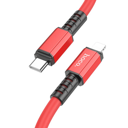 hoco X85 20W USB-C / Type-C to 8 Pin Strength PD Charging Data Cable，Length：1m(Red) - 2 in 1 Cable by hoco | Online Shopping South Africa | PMC Jewellery