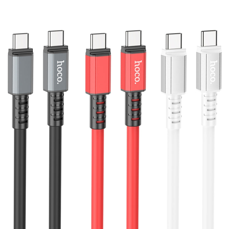 hoco X85 60W USB-C / Type-C to USB-C / Type-C Strength Charging Data Cable，Length：1m(Black) - USB-C & Type-C Cable by hoco | Online Shopping South Africa | PMC Jewellery