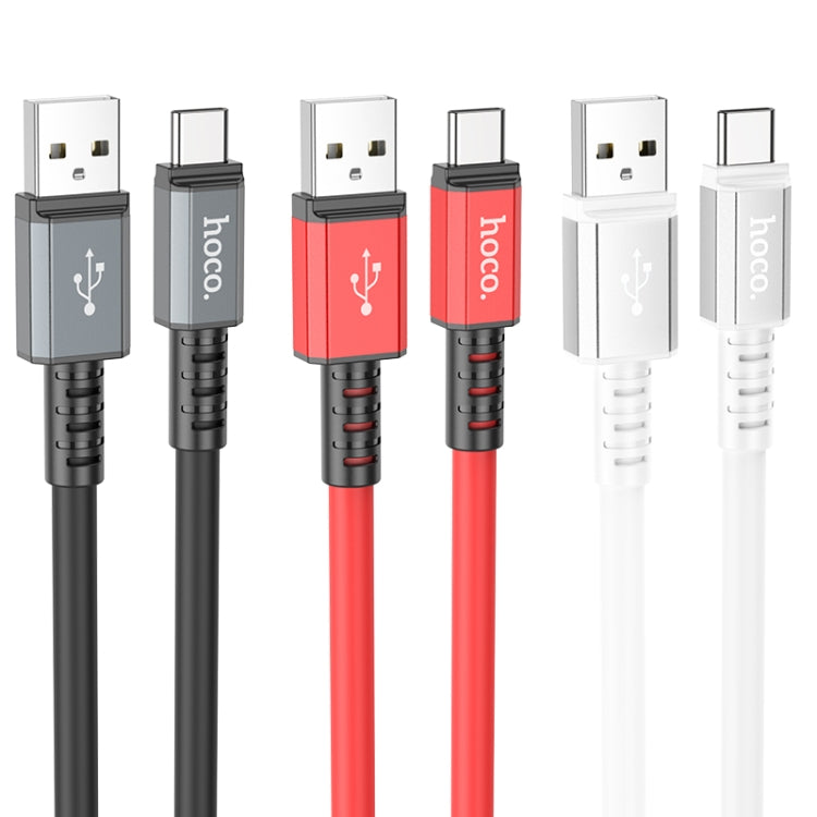 hoco X85 3A USB to USB-C / Type-C Strength Charging Data Cable，Length：1m(Black) - USB-C & Type-C Cable by hoco | Online Shopping South Africa | PMC Jewellery
