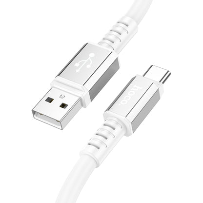 hoco X85 3A USB to USB-C / Type-C Strength Charging Data Cable，Length：1m(White) - USB-C & Type-C Cable by hoco | Online Shopping South Africa | PMC Jewellery