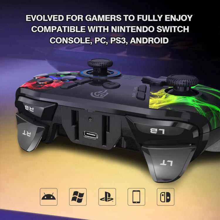 EasySMX ESM-9110 Wireless Joystick Game Controller for Nintendo Switch / PC / PS3 / Android(Colorful Light) - Gamepads by PMC Jewellery | Online Shopping South Africa | PMC Jewellery