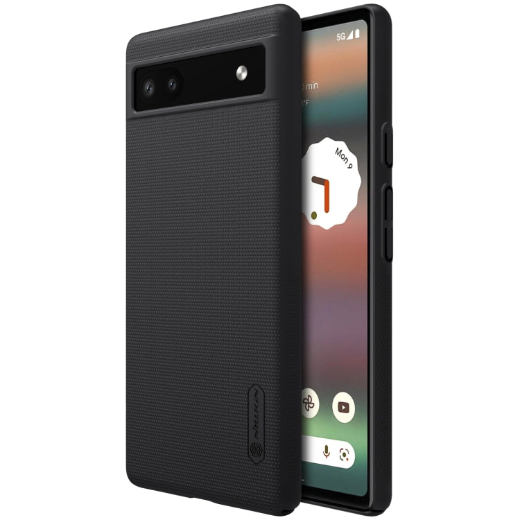 For Google Pixel 6a NILLKIN Frosted PC Phone Case(Black) - Google Cases by NILLKIN | Online Shopping South Africa | PMC Jewellery