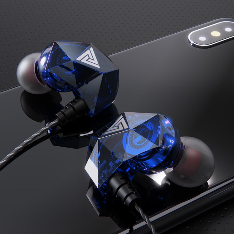 QKZ AK2 Sports In-ear Wired HiFi Sound Heavy Bass 3.5mm Earphone with Mic(Blue) - In Ear Wired Earphone by QKZ | Online Shopping South Africa | PMC TechLife | Buy Now Pay Later Mobicred