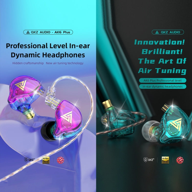 QKZ AK6 PLUS HiFi Bass Detachable Audio Cable Dynamic Heavy Bass Wired Earphone, Style:with Mic(Black) - free shipping - PMC TechLife - Order now!