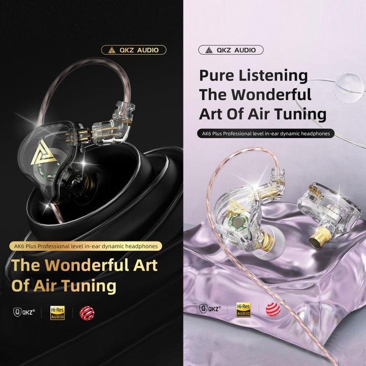 QKZ AK6 PLUS HiFi Bass Detachable Audio Cable Dynamic Heavy Bass Wired Earphone, Style:without Mic(White) - free shipping - PMC TechLife - Order now!