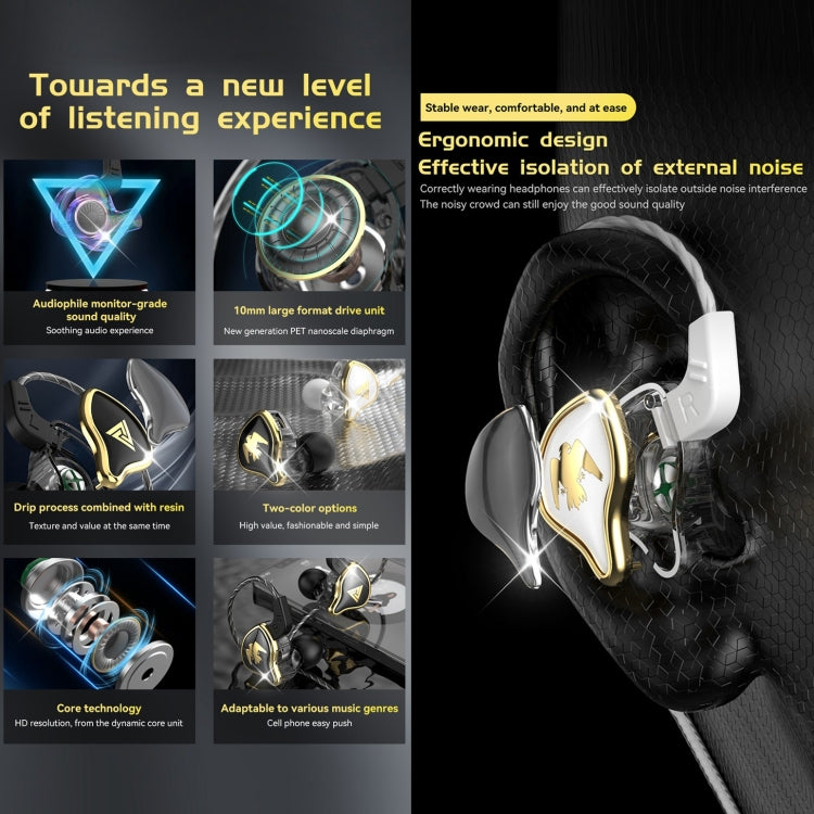 QKZ AK6-Ares Sports In-ear HIFI Wired Control Earphone with Mic(Black) - In Ear Wired Earphone by QKZ | Online Shopping South Africa | PMC TechLife | Buy Now Pay Later Mobicred