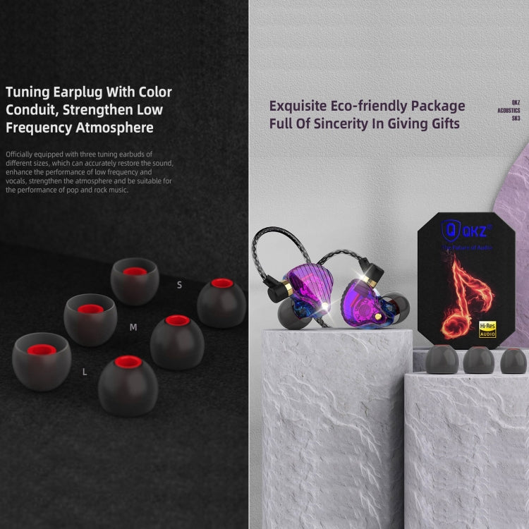 QKZ SK3 3.5mm Sports In-ear Wired HIFI Bass Stereo Sound Earphone with Mic(Transparent) - In Ear Wired Earphone by QKZ | Online Shopping South Africa | PMC TechLife | Buy Now Pay Later Mobicred