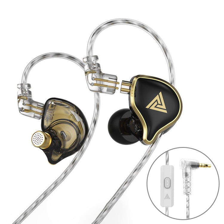 QKZ ZXD Sports In-ear Dynamic Wired HIFI Bass Stereo Sound Earphone, Style:with Mic(Black) - In Ear Wired Earphone by QKZ | Online Shopping South Africa | PMC Jewellery