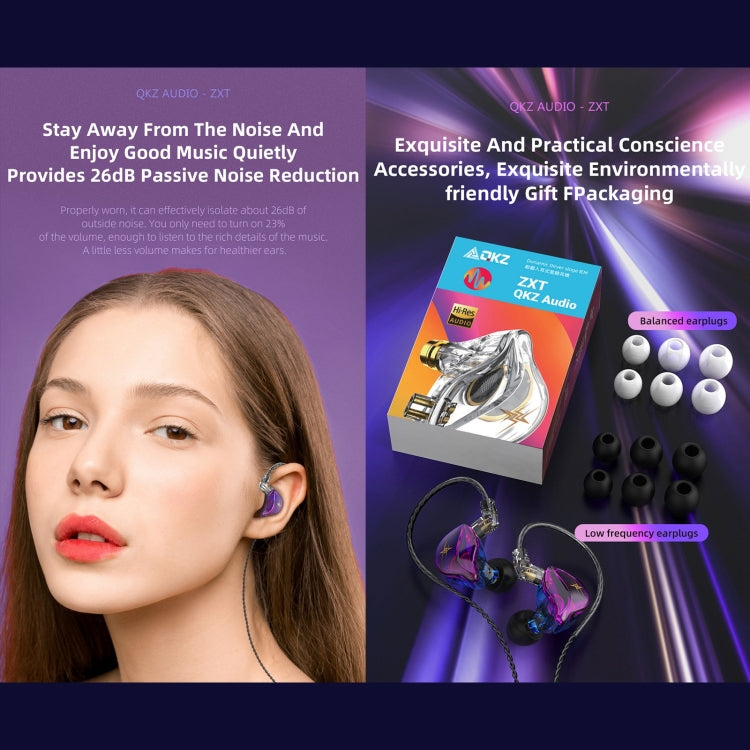 QKZ ZXT Sports In-ear Wired Control Plug HIFI Stereo Stage Monitor Earphone, Style:Standard Version(Transparent) - free shipping - PMC TechLife - Order now!