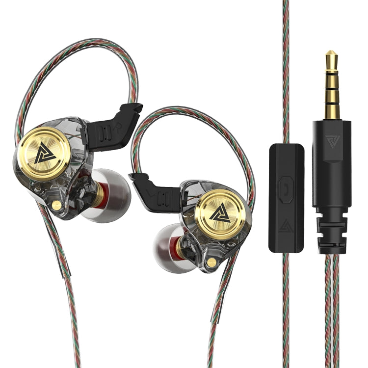 QKZ AK3 FiLe In-ear Subwoofer Wire-controlled Earphone with Mic(Black) - In Ear Wired Earphone by QKZ | Online Shopping South Africa | PMC Jewellery