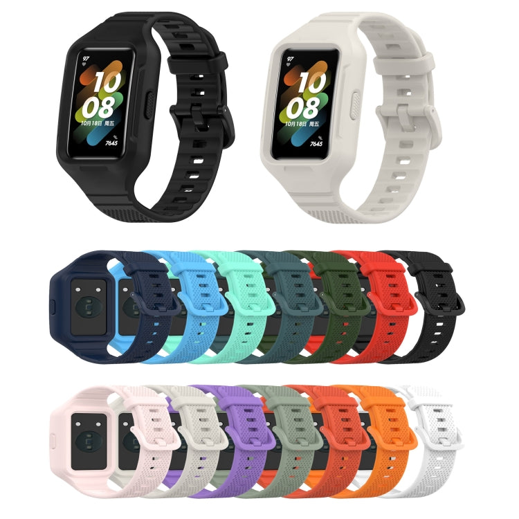 For Huawei Band 10 / 9 / 8 / 7 / 6 Universal Integrated Silicone Watch Band(Red Tea Orange) - Watch Bands by PMC TechLife | Online Shopping South Africa | PMC TechLife | Buy Now Pay Later Mobicred