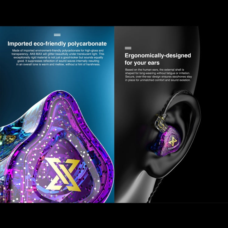 QKZ AK6 MAX In-ear Dynamic Subwoofer Wire-controlled Earphone, Version:with Mic Version(Colorful) - In Ear Wired Earphone by QKZ | Online Shopping South Africa | PMC TechLife | Buy Now Pay Later Mobicred