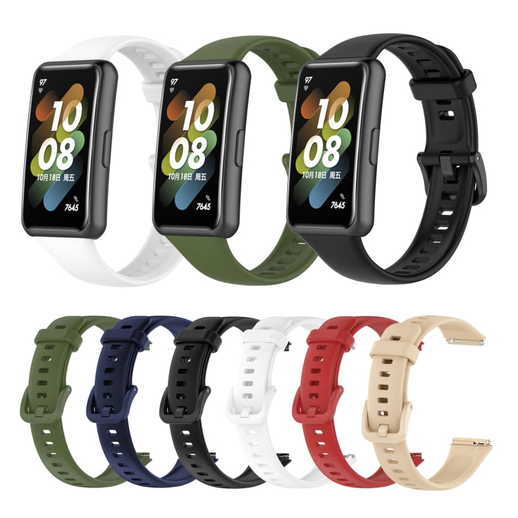 For Huawei Band 7 Silicone Watch Band(Red) - Watch Bands by PMC TechLife | Online Shopping South Africa | PMC TechLife | Buy Now Pay Later Mobicred