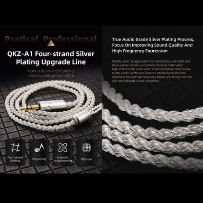 QKZ A1 Four-strand Silver-plated Wired Earphone - In Ear Wired Earphone by QKZ | Online Shopping South Africa | PMC Jewellery