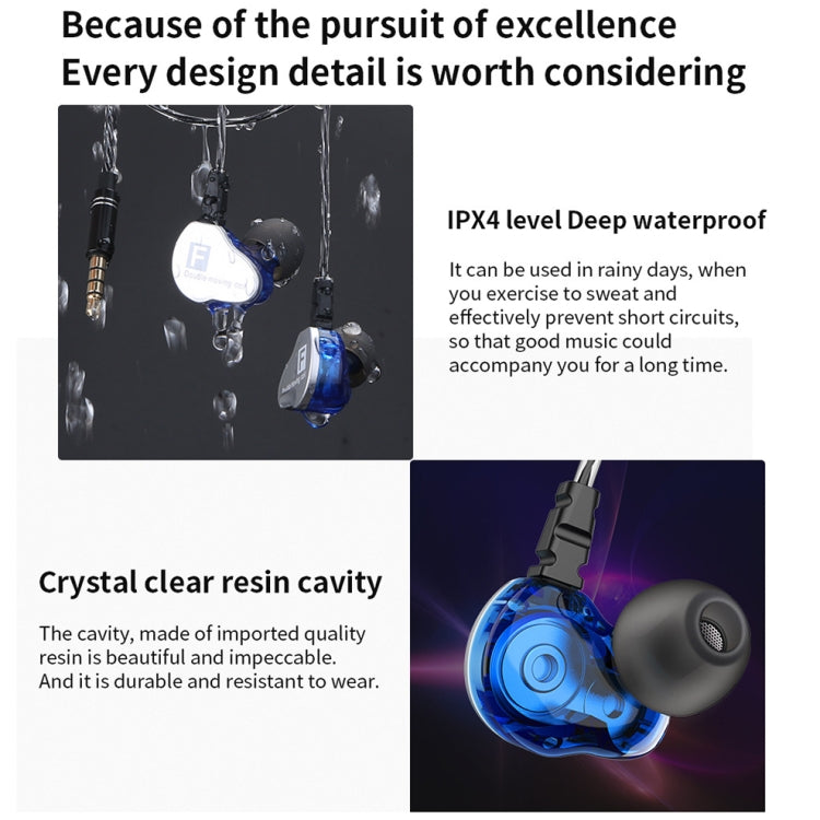 QKZ F910 In-Ear Subwoofer Dual Dynamic Earphone(Purple) - free shipping - PMC TechLife - Order now!