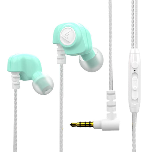 QKZ SK5 In-ear Subwoofer Wire-controlled Music Earphone with Mic(Green) - In Ear Wired Earphone by QKZ | Online Shopping South Africa | PMC Jewellery