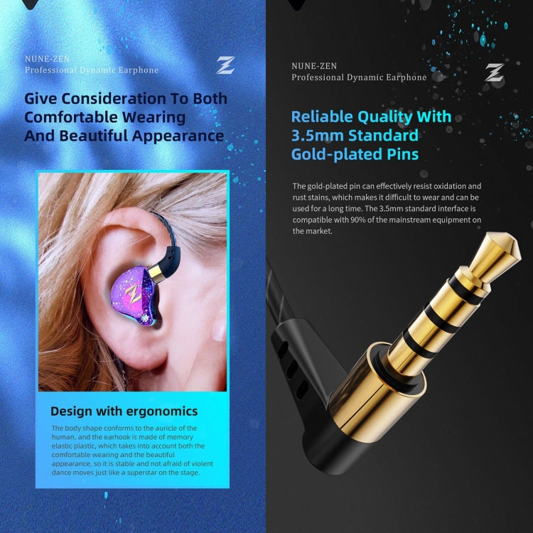 QKZ ZEN In-ear Subwoofer Wire-controlled Music Running Sports Earphone with Mic(Black) - In Ear Wired Earphone by QKZ | Online Shopping South Africa | PMC Jewellery