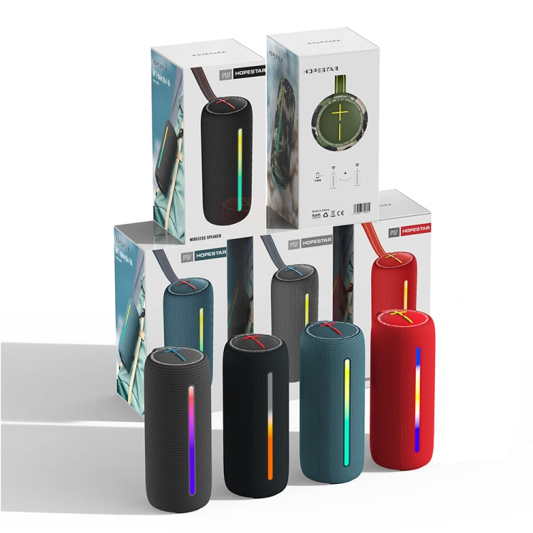 HOPESTAR P37 Outdoor Portable RGB Light Waterproof Wireless Bluetooth Speaker(Black) - free shipping - PMC TechLife - Order now!