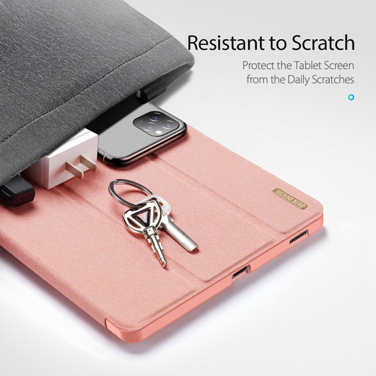 For Galaxy Tab S6 Lite 10.4 inch / S6 Lite 2024 DUX DUCIS Domo Series Horizontal Flip Magnetic PU Leather Case with Three-folding Holder & Pen Slot & Sleep / Wake-up Function(Pink) - free shipping - PMC TechLife - Order now!
