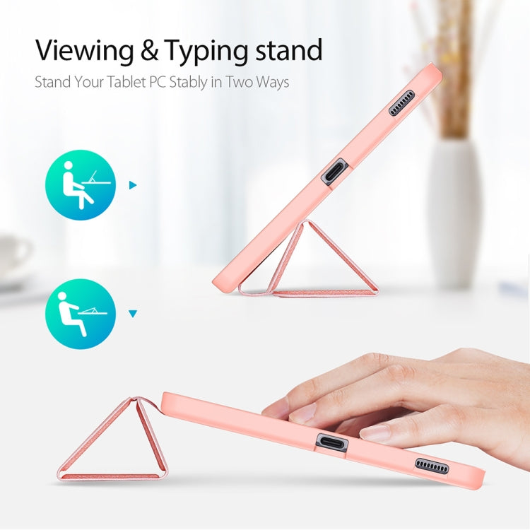 For Galaxy Tab S6 Lite 10.4 inch / S6 Lite 2024 DUX DUCIS Domo Series Horizontal Flip Magnetic PU Leather Case with Three-folding Holder & Pen Slot & Sleep / Wake-up Function(Pink) - free shipping - PMC TechLife - Order now!