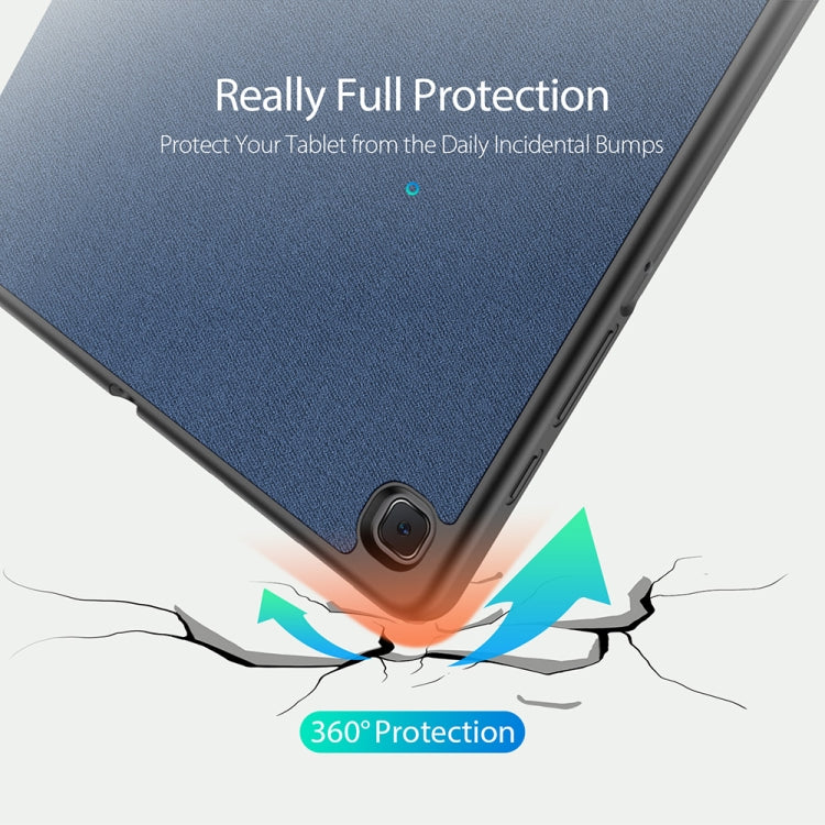 For Galaxy Tab S6 Lite 10.4 inch / S6 Lite 2024 DUX DUCIS Domo Series Horizontal Flip Magnetic PU Leather Case with Three-folding Holder & Pen Slot & Sleep / Wake-up Function(Blue) - Tab S6 Lite P610 / P615 by DUX DUCIS | Online Shopping South Africa | PMC TechLife | Buy Now Pay Later Mobicred