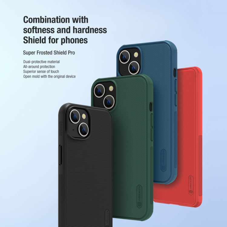 For iPhone 14 NILLKIN Frosted Shield Pro PC + TPU Phone Case (Black) - iPhone 14 Cases by NILLKIN | Online Shopping South Africa | PMC TechLife