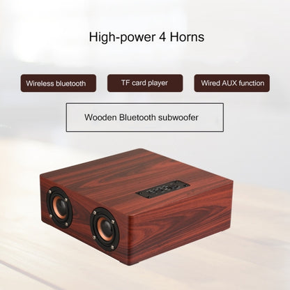 Q5 Home Computer TV Wooden Wireless Bluetooth Speaker(Red) - Desktop Speaker by PMC Jewellery | Online Shopping South Africa | PMC Jewellery