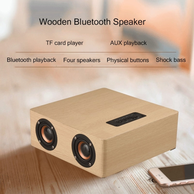 Q5 Home Computer TV Wooden Wireless Bluetooth Speaker(Yellow) - Desktop Speaker by PMC Jewellery | Online Shopping South Africa | PMC Jewellery