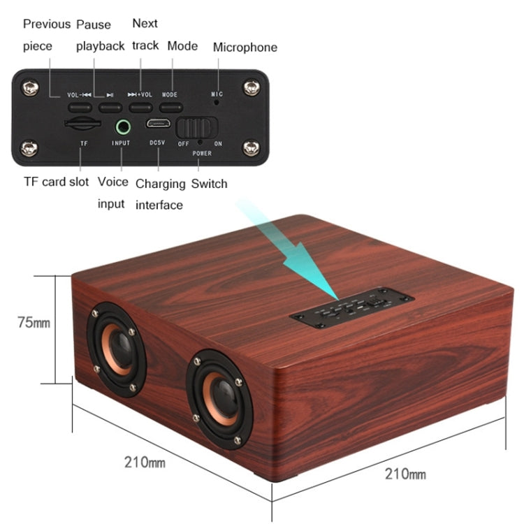 Q5 Home Computer TV Wooden Wireless Bluetooth Speaker(Black Walnut) - Desktop Speaker by PMC Jewellery | Online Shopping South Africa | PMC Jewellery