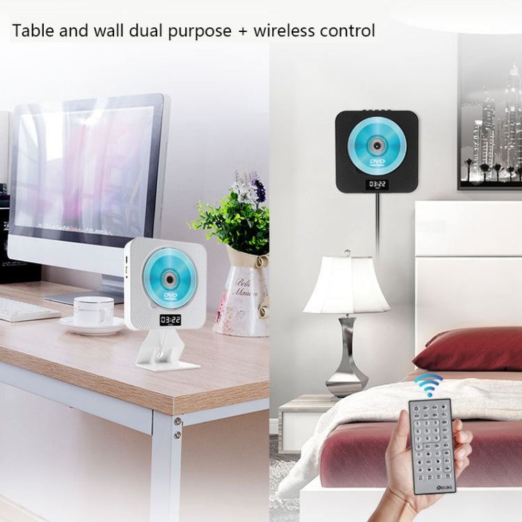 Kecag KC-608 Wall Mounted HD DVD Player Bluetooth CD Player(Black) - free shipping - PMC TechLife - Order now!