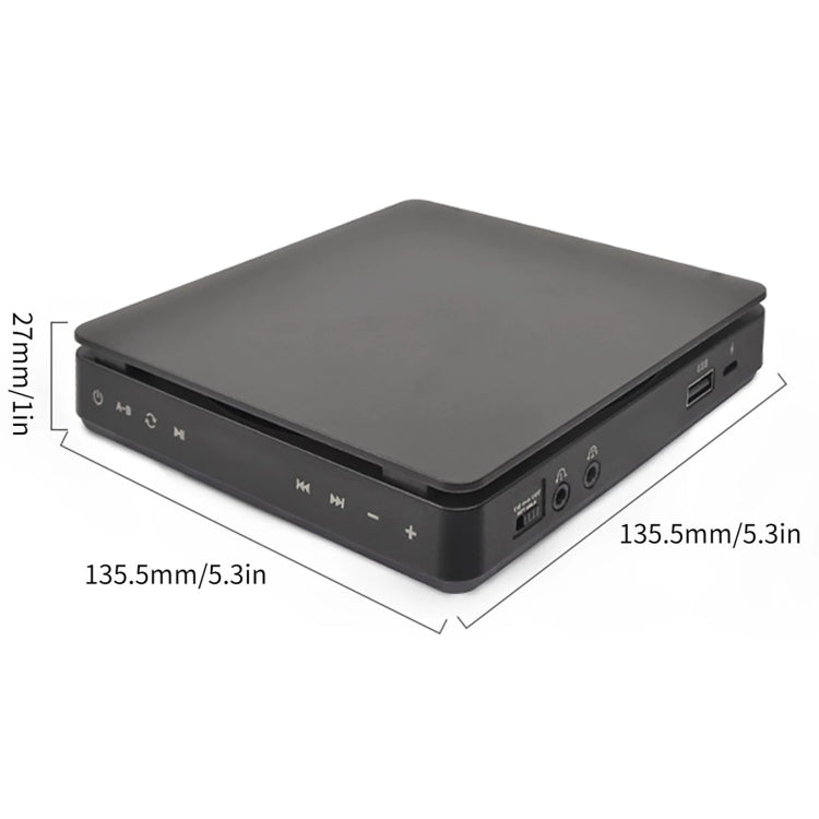 Kecag KC-708 Portable Retro Disc Album CD Player(Black) - free shipping - PMC TechLife - Order now!