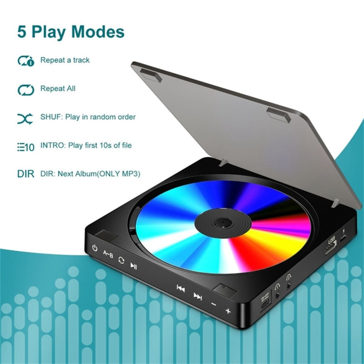 Kecag KC-708 Portable Retro Disc Album CD Player(Black) - free shipping - PMC TechLife - Order now!