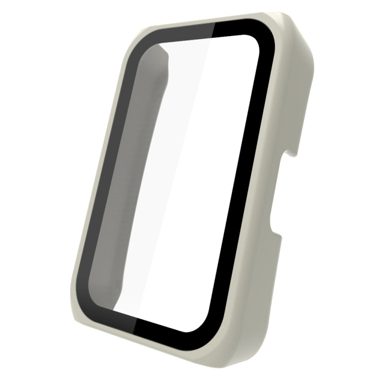 For Huawei Band 7/6 / Honor Band 7/6 Universal PC+ Toughened Film Fully Enclosed Protective Watch Case(Ivory) - Watch Cases by PMC TechLife | Online Shopping South Africa | PMC TechLife | Buy Now Pay Later Mobicred