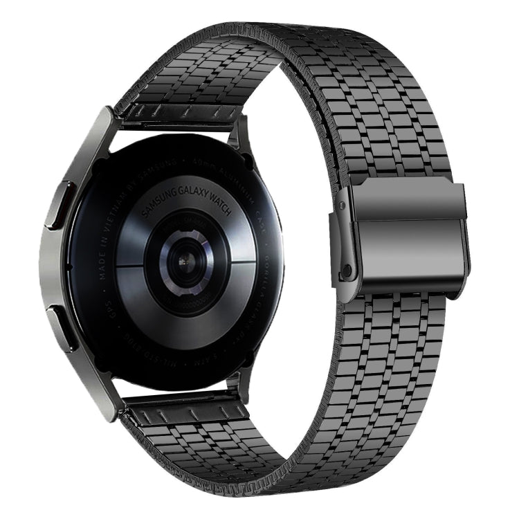 22mm Universal Seven-bead Stainless Steel Watch Band(Black) - 22mm Bands by PMC TechLife | Online Shopping South Africa | PMC TechLife | Buy Now Pay Later Mobicred
